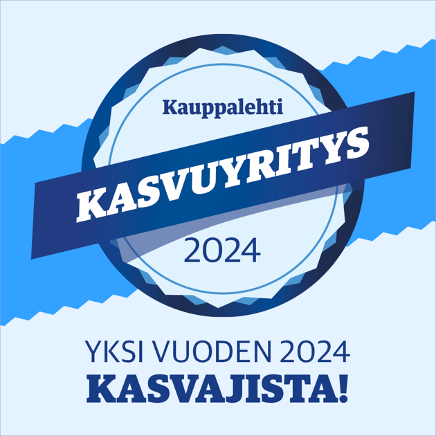 Kauppalehden Kasvaja- ja Menestyjä-sertifikaatit osoituksena vahvasta kasvusta ja luotettavuudesta